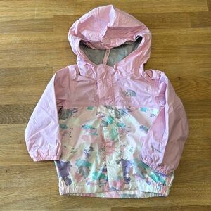 North face watercolor paint raincoat